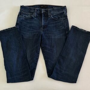 Madewell jeans size 30/32.  Worn only a couple of times. Dark navy.  EUC.